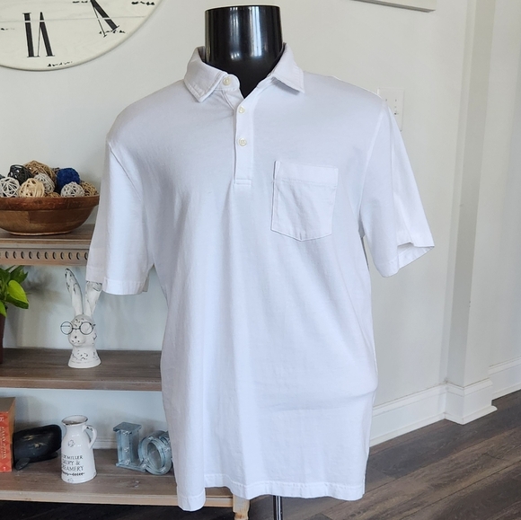 George Men’s Classic White Collared Polo – Size Large (42-44) - work golf shirt - Picture 1 of 16
